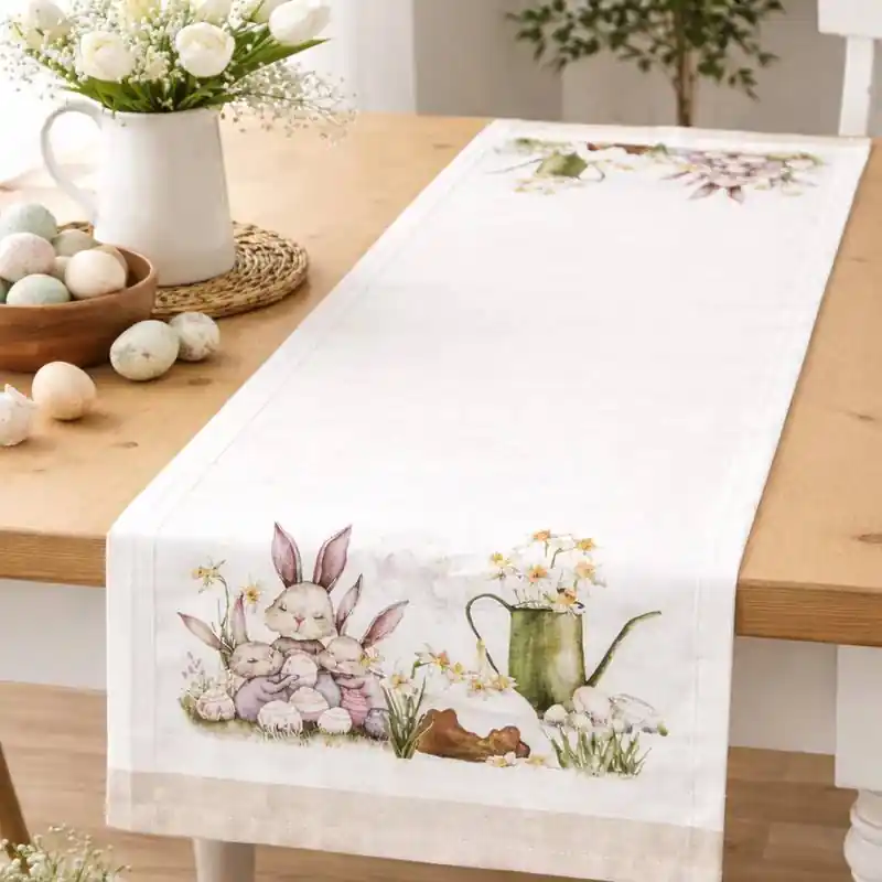 Runner fantasia Pasquale 45x150 cm LILLY Uova e coniglietti