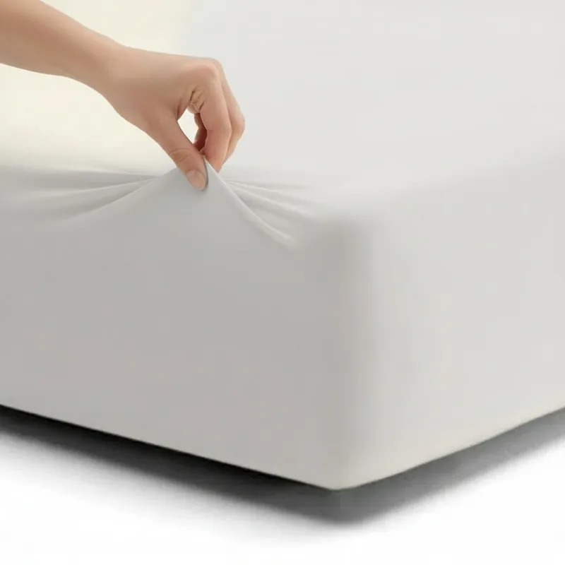 Lenzuolo sotto JERSEY estensibile matrimoniale 180x200 h.30 cm | perla