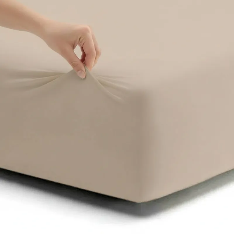 Lenzuolo Jersey Cotone 180x200 sabbia 2 piazze: Morbidezza Unica