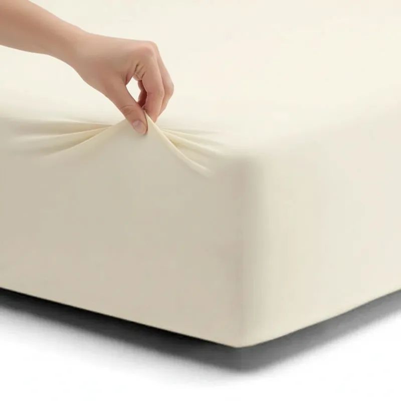 Lenzuolo con Angoli Alti 30 cm Jersey 180x200 avorio matrimoniale