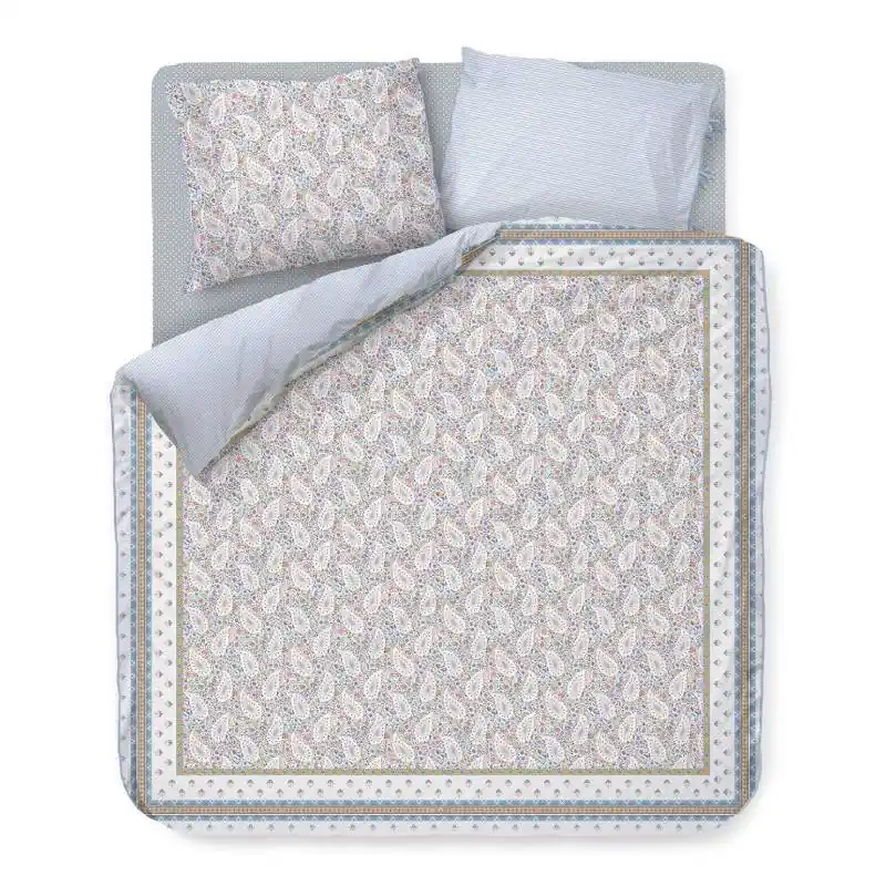 Set Copripiumino Matrimoniale PIP STUDIO Kairi Bloom bianco-azzurro
