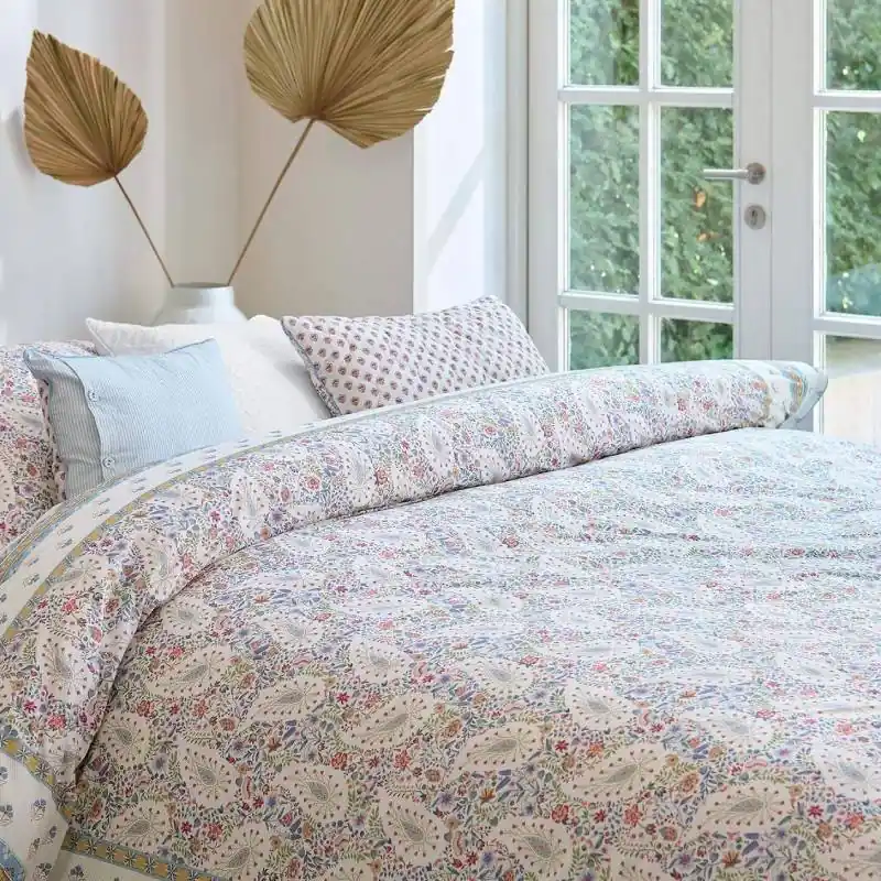 PIP STUDIO lenzuola-copriletto Matrimoniale Kairi Bloom bianco-azzurro