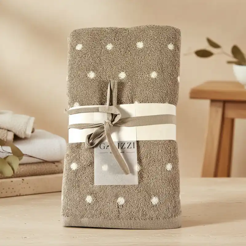 Set Spugne Bagno 1+1 Emanuela Galizzi San Diego Noisette a pois
