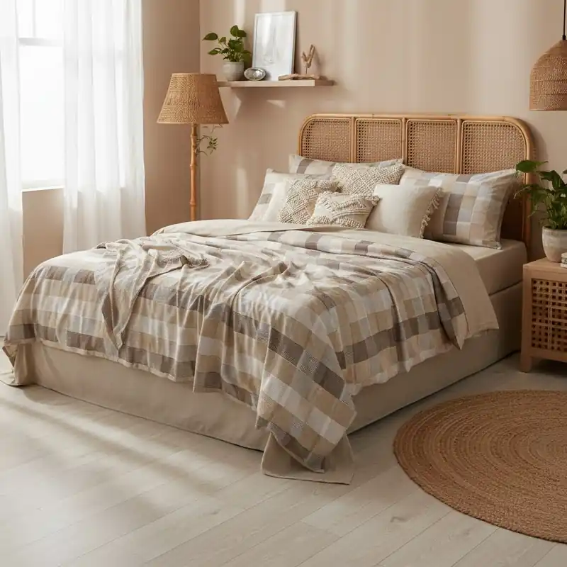 Lenzuola Barrett Matrimoniali | Stile Minimal Geometrico beige