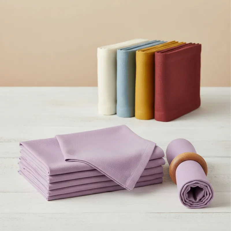 Set 4 tovaglioli tinta unita 42x42 in cotone - scegli il colore