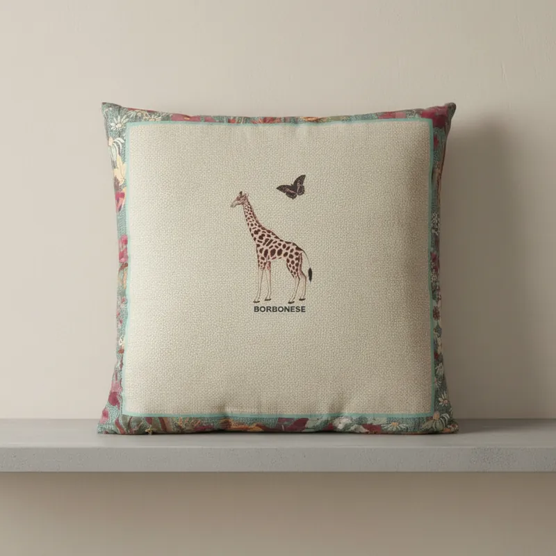 Cuscino Arredo Borbonese Garden Turchese 45x45 | Design esotico