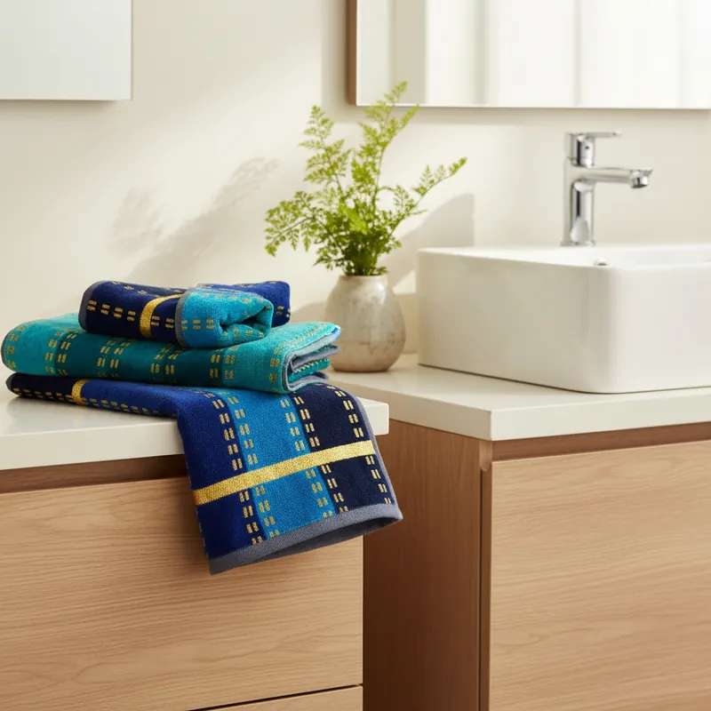 Set Carrara Ibiza blu: Asciugamani in Spugna 100% Cotone