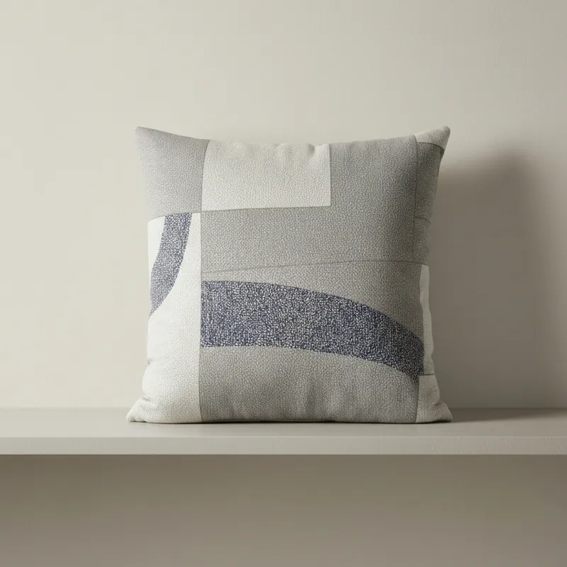 Cuscino Arredo Geometrico 45x45 - Borbonese OP Domino blu
