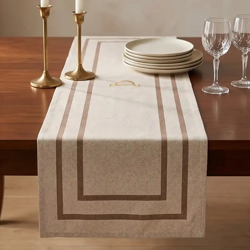Borbonese Home: Runner Lounge Ecrù con Trama OP 50x150 cm