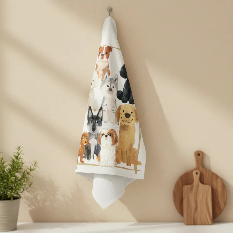 Strofinaccio da cucina Amici Cani Tag House biscotto 58x80 in cotone