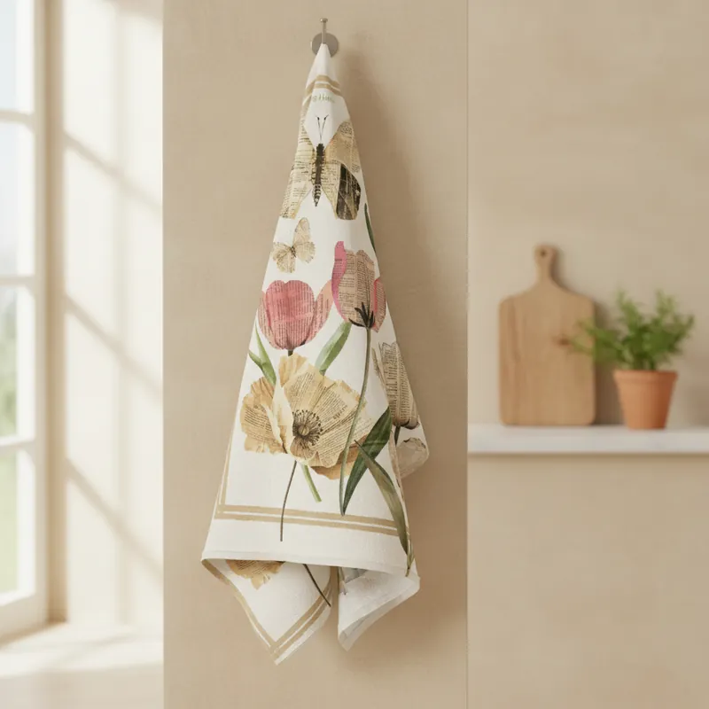Canovaccio Vintage floreale Tag House | Strofinaccio Shabby 58x80