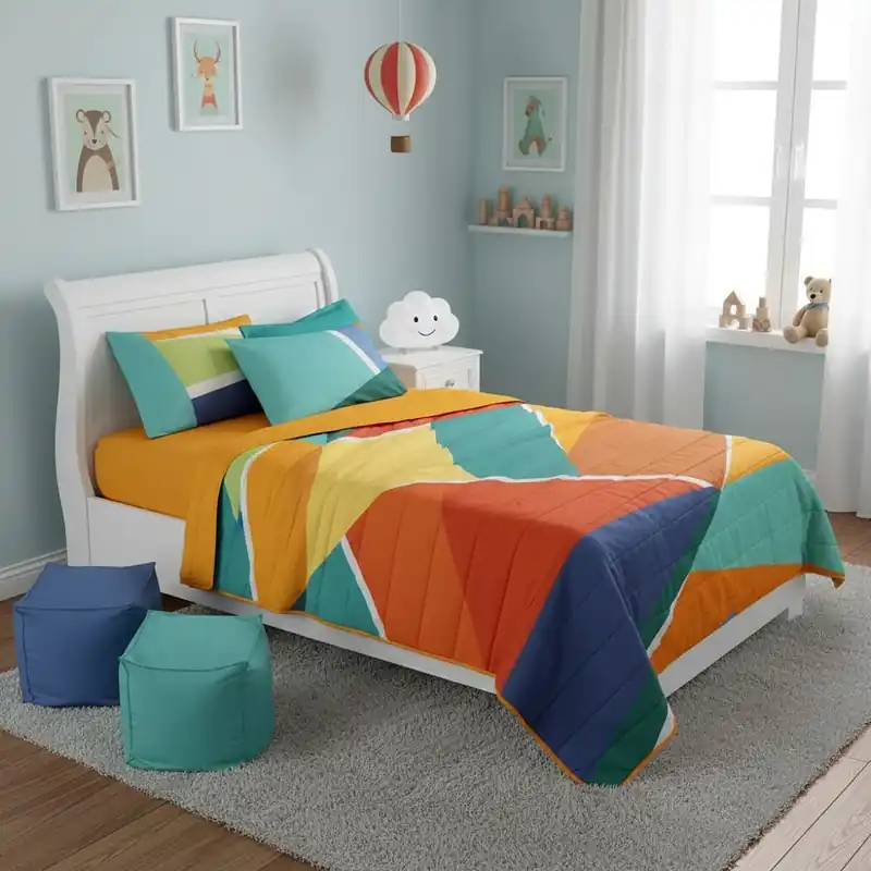 Copriletto trapuntato singolo 170x265 GABEL Seaside multicolor