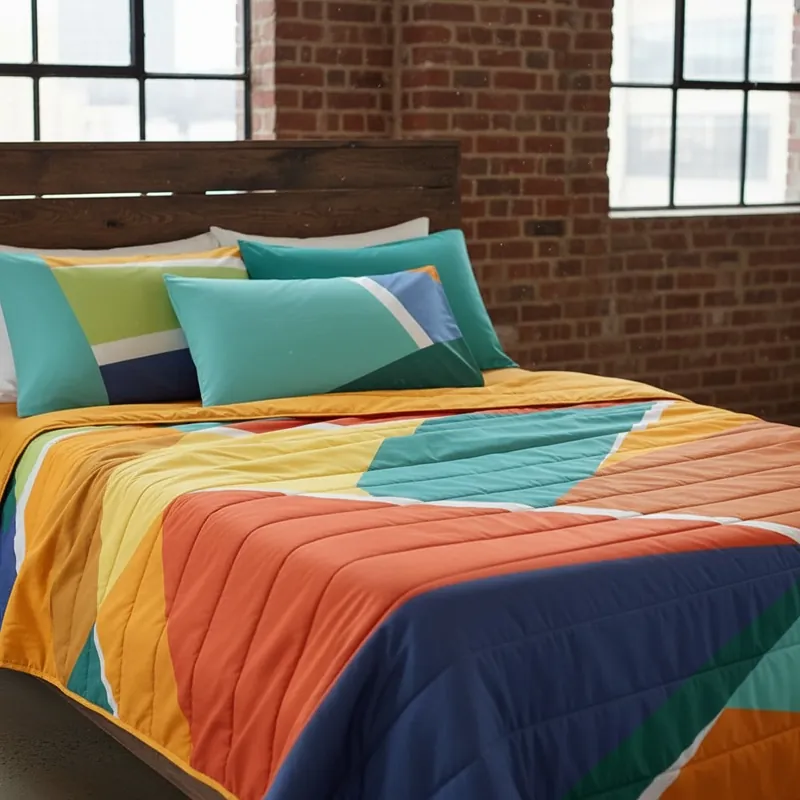 Copriletto Matrimoniale Multicolor Gabel Seaside | Trapuntato Moderno
