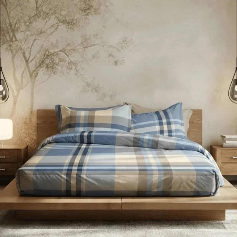 Set lenzuolo e federa tinto filo piazza e mezza Bossi DUNBAR 7604 azzurro