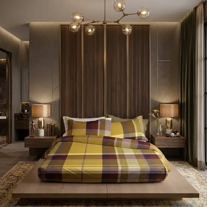 Parure lenzuola 100% cotone tinto filo piazza e mezza Bossi OCHER 7607