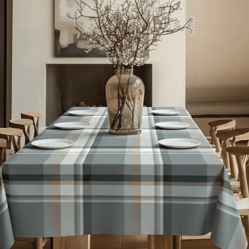 Tovaglia rettangolare 100% Cotone Tinto Filo BossiCASA 1431 tartan
