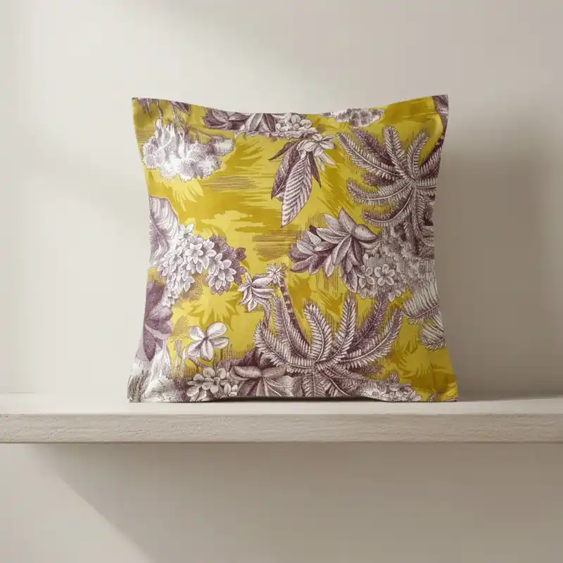 Copriscuscino Bassetti Boboli 40x40 Raso Giallo Oro Elegante