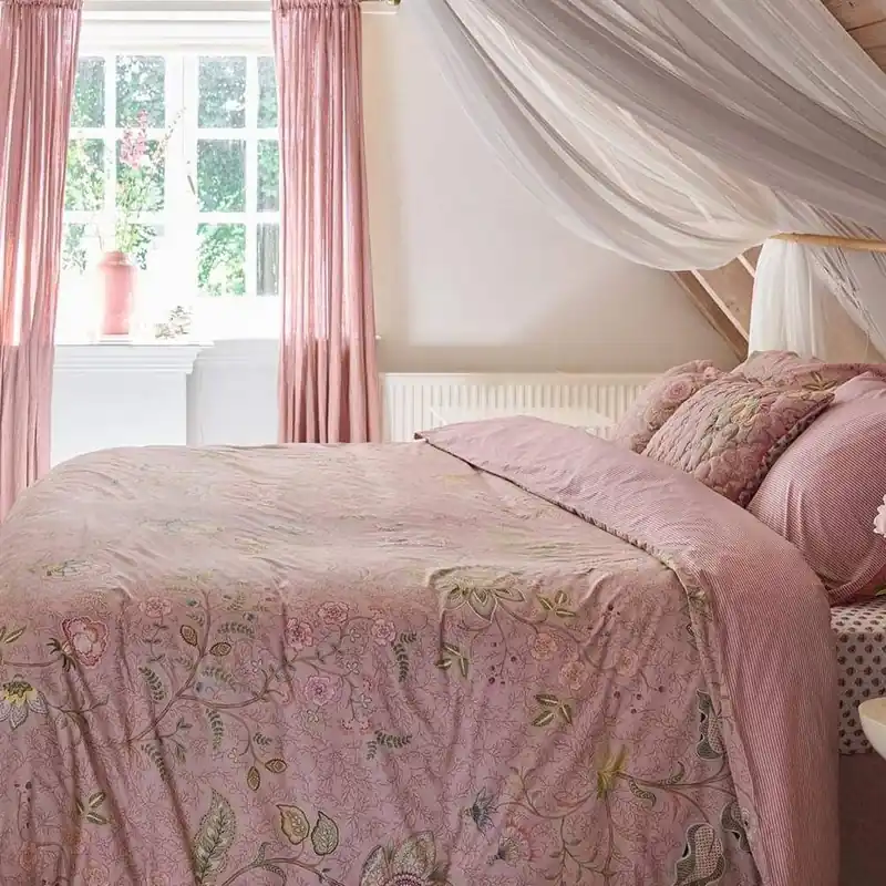 Copripiumone con federe Matrimoniale PIP STUDIO Mumbai Morning rosa