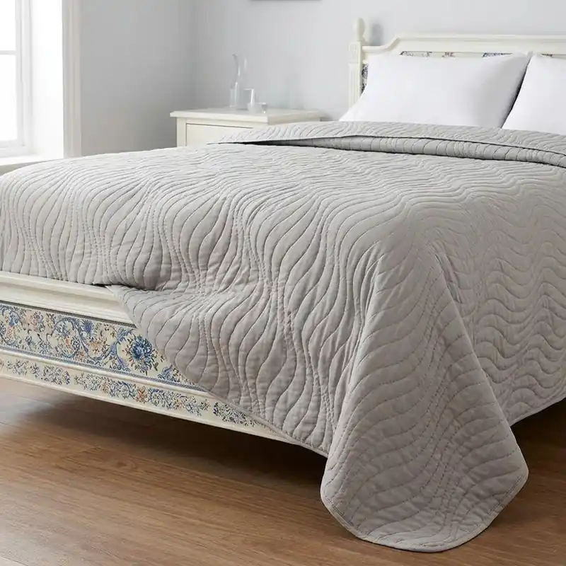 Trapuntino leggero Matrimoniale Sunny Wave Perla 250x250