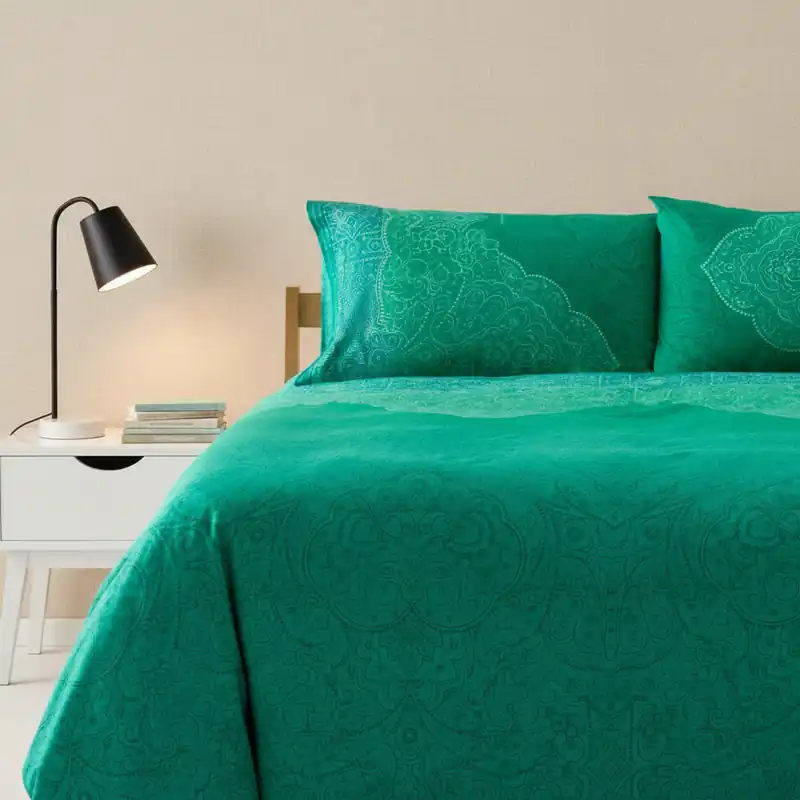 Bassetti Dolceacqua V1 verde: Lenzuola-Copriletto di Alta Qualità