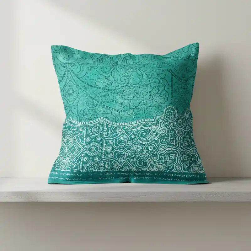 Copriscuscino Bassetti Dolceacqua V1 40x40 Raso Verde Acqua
