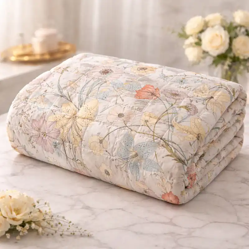 Copriletto Matrimoniale 260x270: Atmosfera Floreale e Relax lino