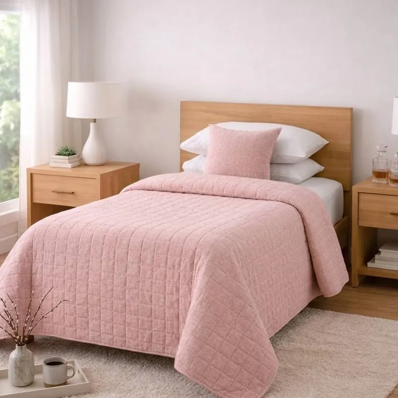 Trapuntino Singolo Soft Effect rosa 170x260 | Extra Morbido