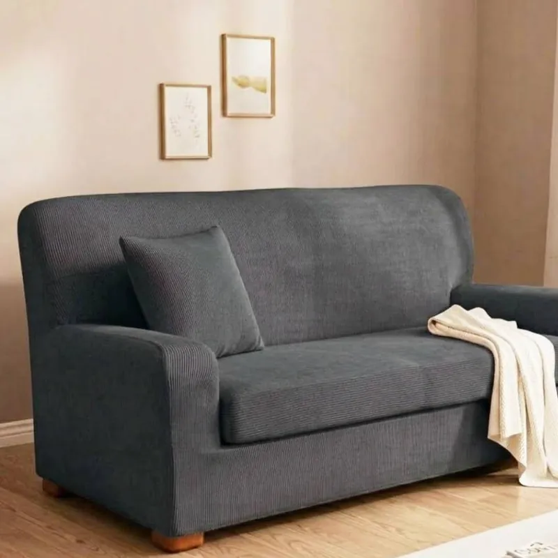 Copridivano Grigio 3 Posti 165-220 cm con Copriseduta | Salva Divano
