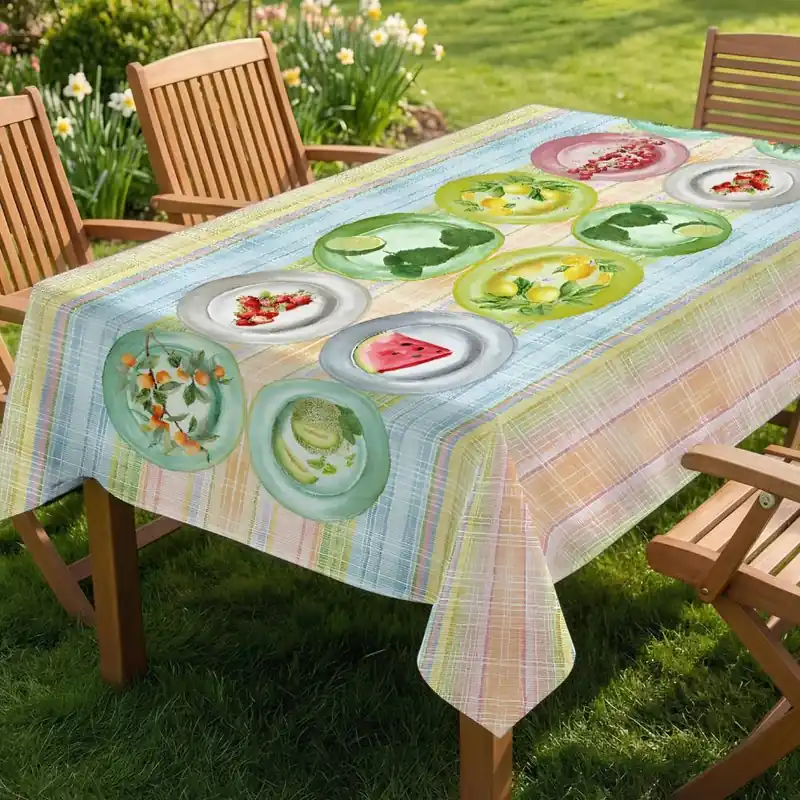 Tovaglia rettangolare piazzata 100% cotone Fruit - 2 misure