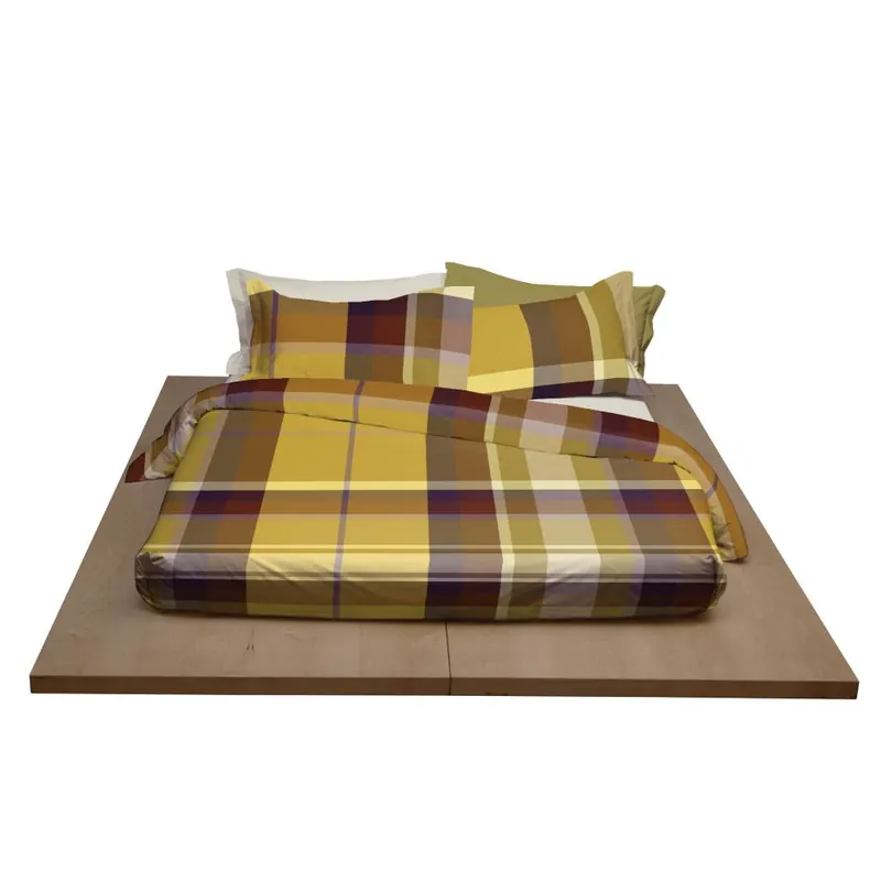 Set lenzuola+federa 100% cotone tinto filo singolo Bossi OCHER 7607