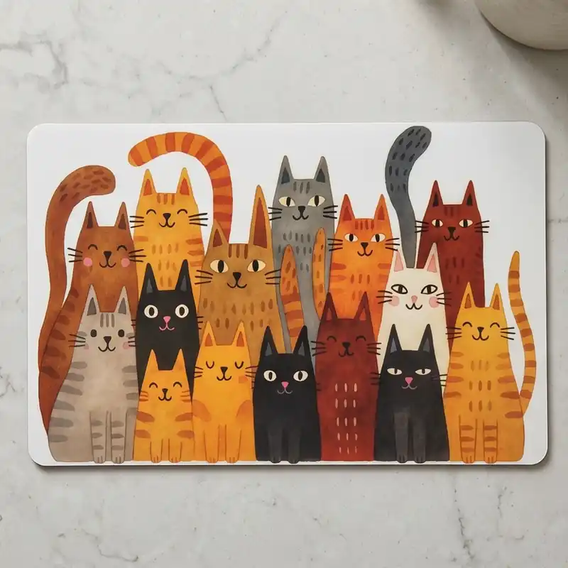 Tovaglietta Colazione Idea Regalo originale Gatti MIAO 30x45cm