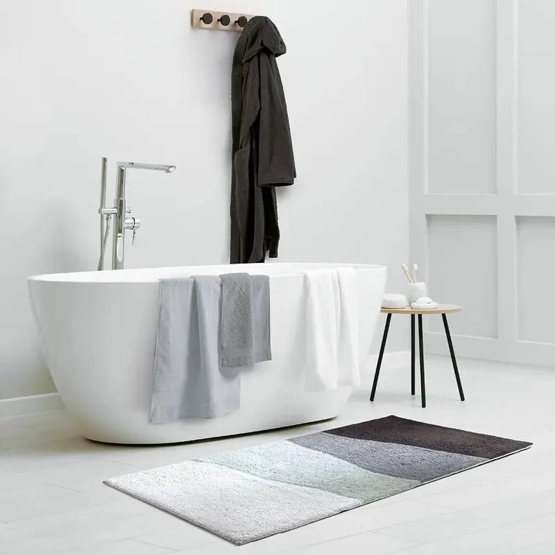 Tappeto Bagno Antiscivolo 70x140 Gabel Dune - 100% Spugna grigio