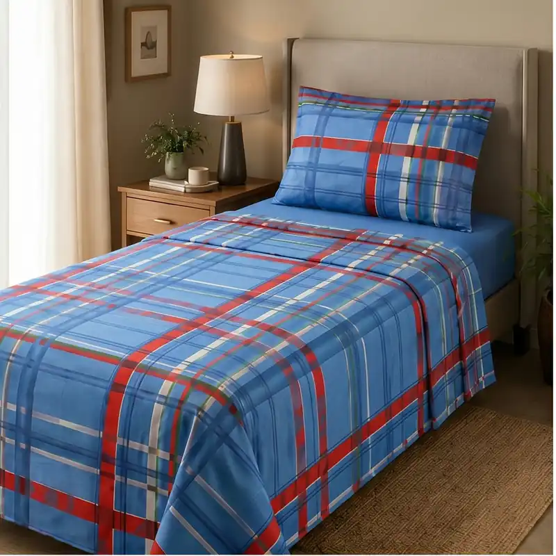 Lenzuola piazza e mezza Bassetti Kilt B2 Turchese | In Offerta