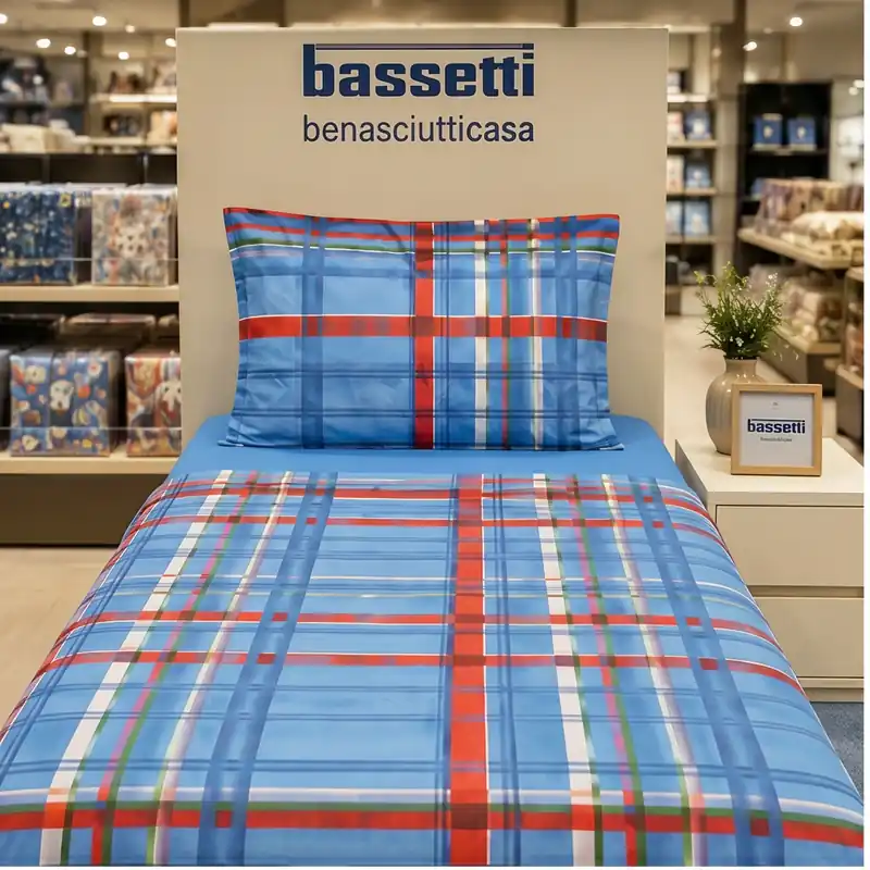 Completo Letto singolo Bassetti Kilt B2 100% cotone
