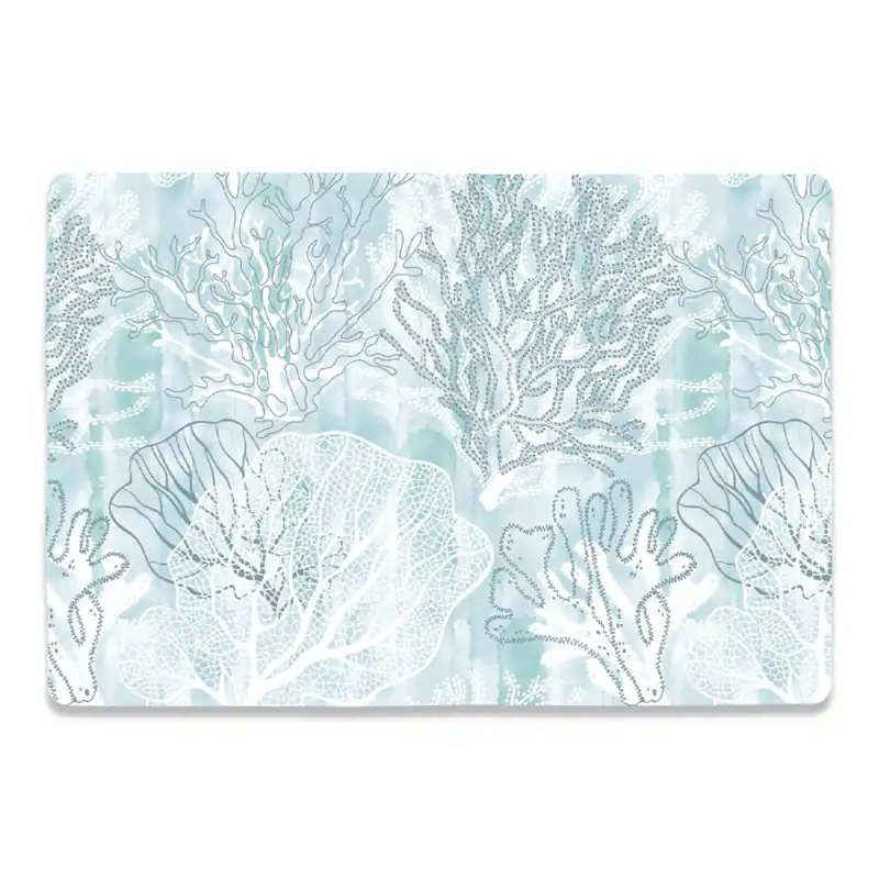 Tovaglietta Colazione Coralli verde acqua 30x45 | Impermeabile e Resistente