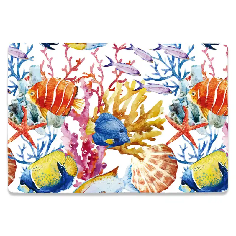 Tovaglietta Americana Antimacchia 30x45 Pesci e Coralli marini