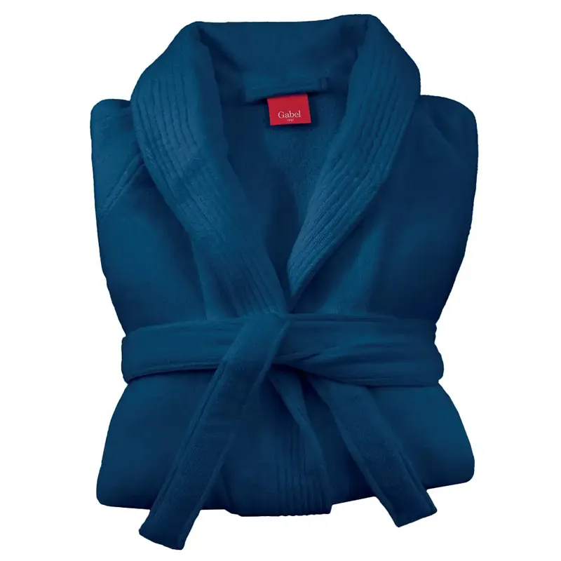 GABEL | Accappatoio sciallato in spugna 400 gr GABEL Mille Velour blu