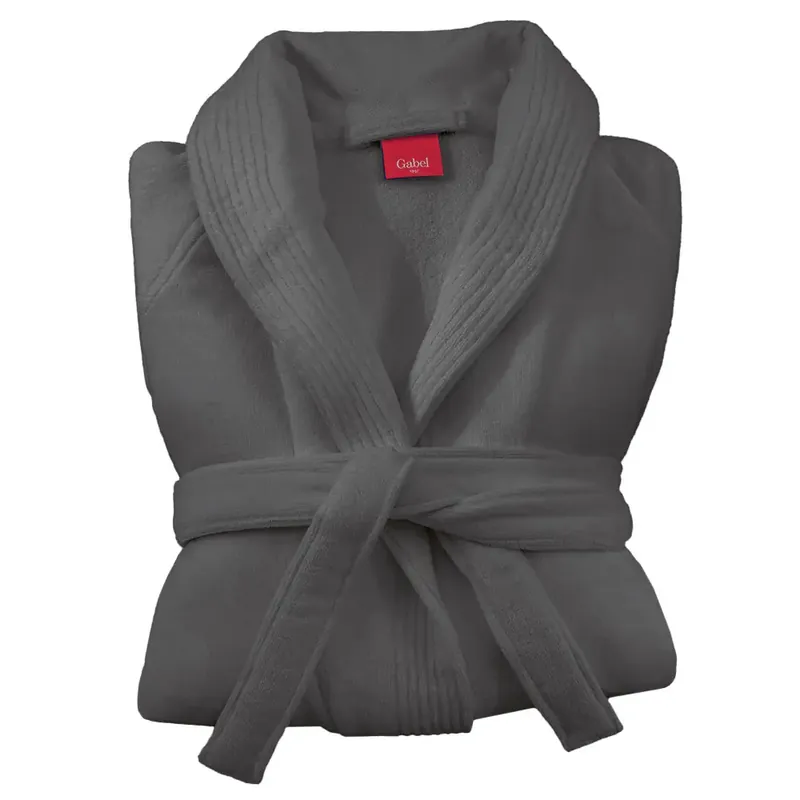 Accappatoio a scialle Gabel Mille Velour Grigio | Spugna 400 gr