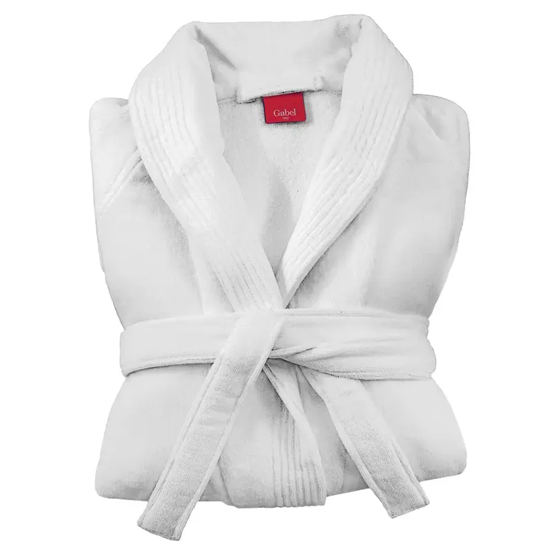 Accappatoio Gabel bianco Mille Velour | Spugna 400 gr modello sciallato