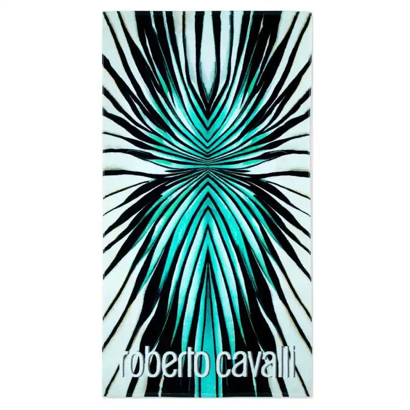 ROBERTO CAVALLI | Telo mare in spugna Ray of The Sea turchese