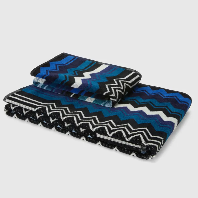 Set 1+1 MISSONI HOME asciugamano e ospite Giacomo 50 blu