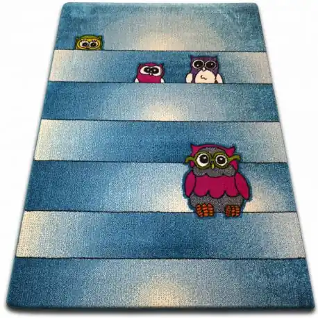 Tappeto KIDS Gufi blu C412