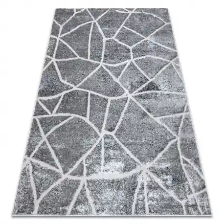Tappeto MEFE moderno 2783 Marmo - Structural due livelli di pile grigio scuro
