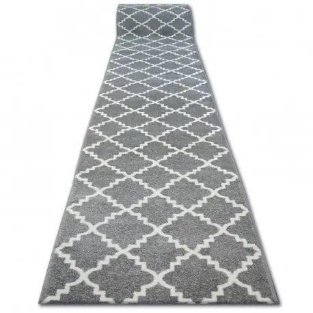 Passatoia SKETCH F343 grigio/bianco marocco trifoglio trellis