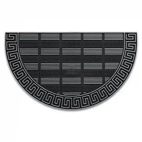 Zerbino antiscivolo per metri lineari BH 110 chiave greca semicerchio esterno, interno, su gomma - argint