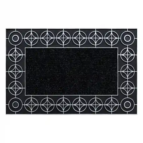 Zerbino antiscivolo per metri lineari BH 205 cerchi, esterno, interno, su gomma - argint