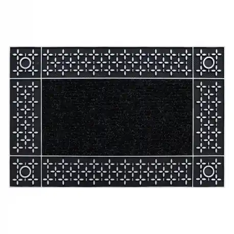 Zerbino antiscivolo per metri lineari BH 207 Traliccio, esterno, interno, su gomma - argint