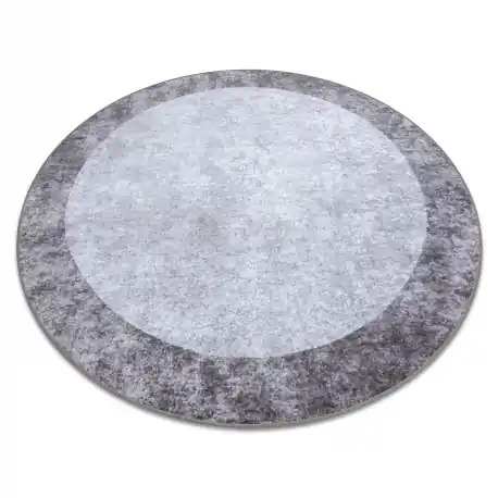 Tappeto lavabile MIRO 51648.803 cerchio Marmo antiscivolo - grigio scuro