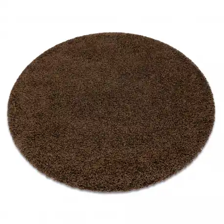 Tappeto SOFFI cerchio shaggy 5cm maro