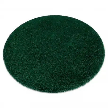 Tappeto SOFFI cerchio shaggy 5cm verde bottiglia
